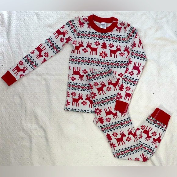 🎄 HANNA ANDERSSON 🎄 Christmas Long John Pajama Set Sz8 - Picture 5 of 5